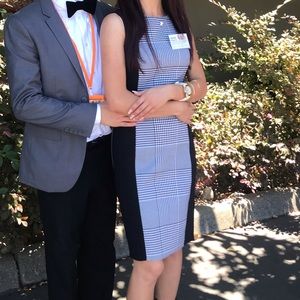 H&M black and white dress